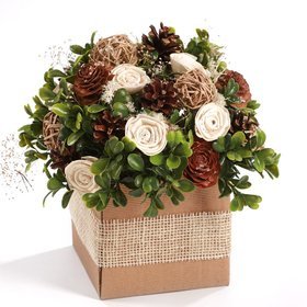 Kosz prezentowy, bukiet kwiatów i roślin, flowerbox