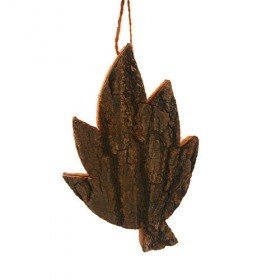Ozdoba naturalna Liść z drewna dębowego 16 cm