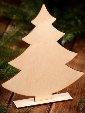 Ozdoby świąteczne drewniane DIY Figurka świąteczna. Choinka drewniana stojąca 20 cm