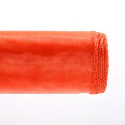 Organza wstążka obszywana, tiul na rolce obszywany 12/900 cm  pomarańcz 