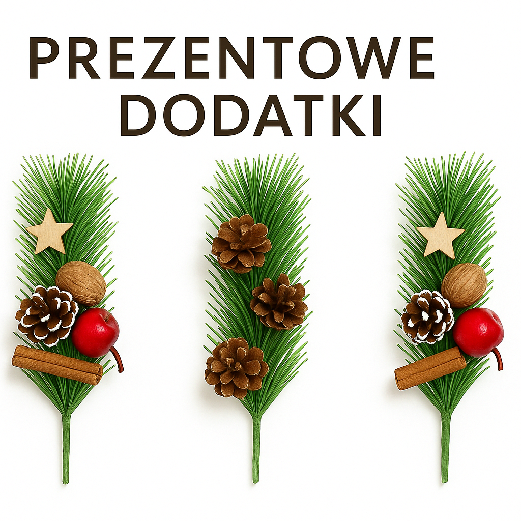 gałązki do dekoracji, ozdoby prezentowe