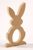 Zając wielkanocny drewniany z jajkiem czekoladowym 18,5 cm