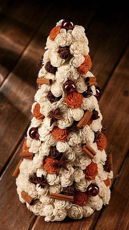 Kwiaty shola brąz 60 szt. 2–6 cm – kolekcja GrandDeco