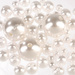 Białe Perełki Koraliki Dekoracyjne 50 g | | Do Bombek, Stołu, Rękodzieła