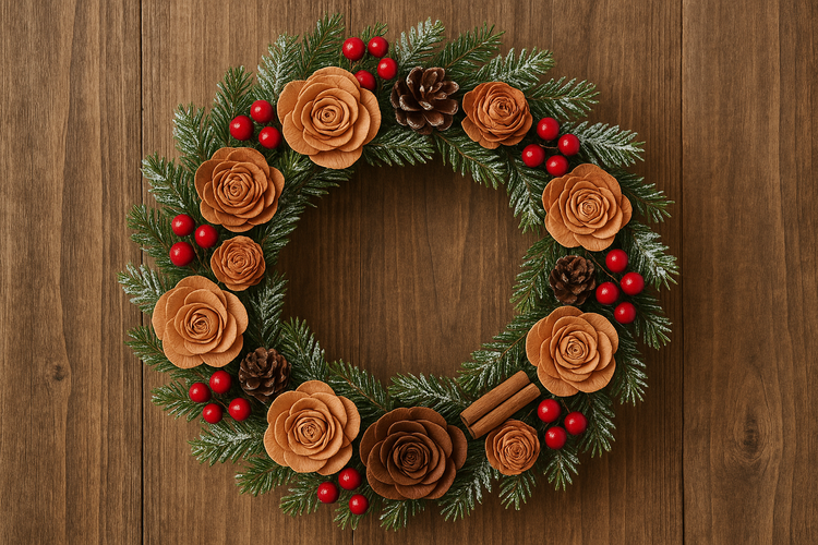 Kwiaty shola brąz 60 szt. 2–6 cm – kolekcja GrandDeco