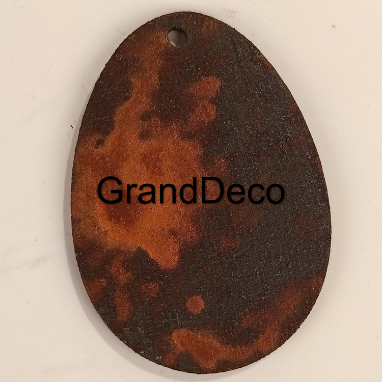 Jajka wielkanocne rdzewione. Zawieszki jajka wielkanocne,świąteczne 80 mm / 4szt.