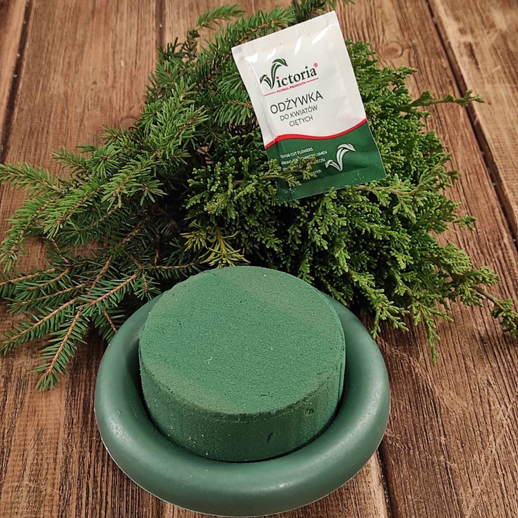 Gąbka do dekoracji, zieleń cięta, zestaw do samodzielnego ułożenia DIY