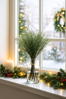  Bukiet zielonych Gałązek  30–35 cm – Świąteczny Klimat GrandDeco