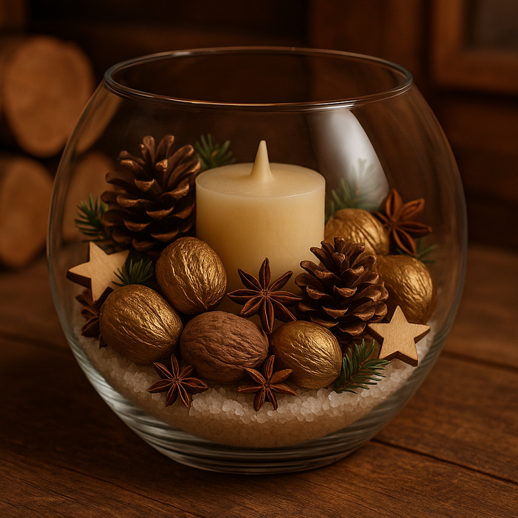 GrandDeco – Suszone owoce amry / orzechy egzotyczne 12 szt.