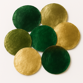 Muszle Capiz 7–11 cm 12 szt – GrandDeco  Naturalne, perłowe krążki do dekoracji świątecznych i zimowych aranżacji