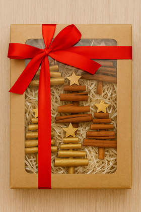 Zestaw ozdób świątecznych „Cynamonowe Choinki” w opakowaniu prezentowym