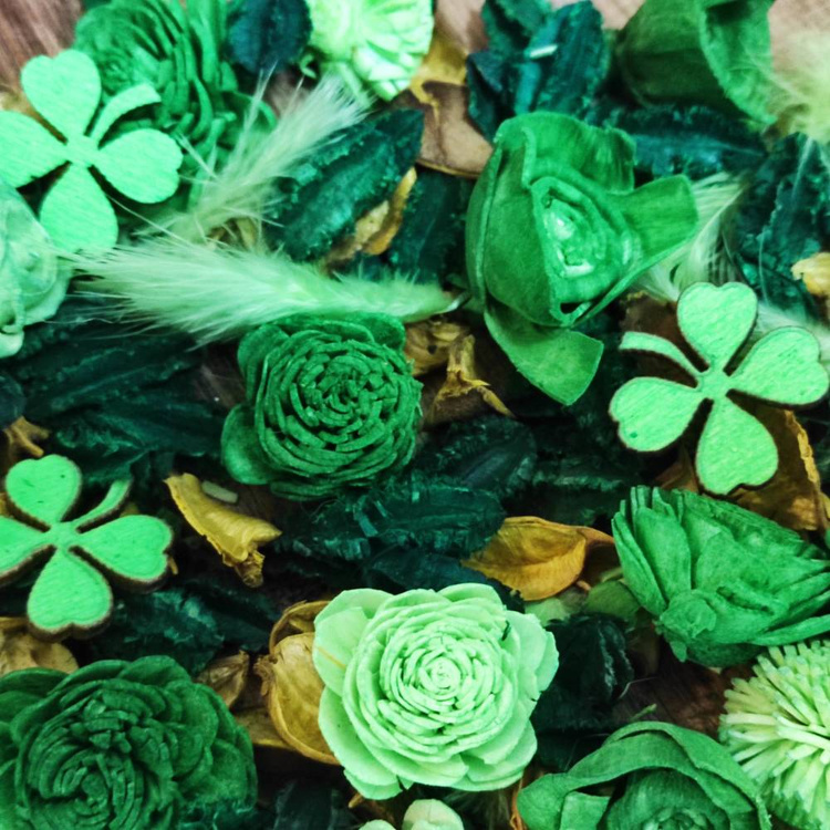 Zielone kwiaty shola 60 szt do świątecznych stroików, wieńców, stołu, DIY