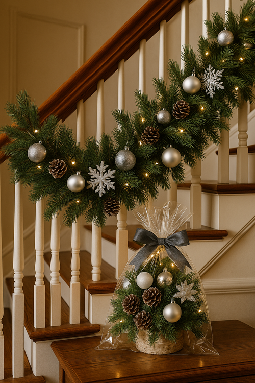 Gałązki sosny naturalne 3 szt. ok. 25 cm – dekoracja świąteczna, stroiki, handmade