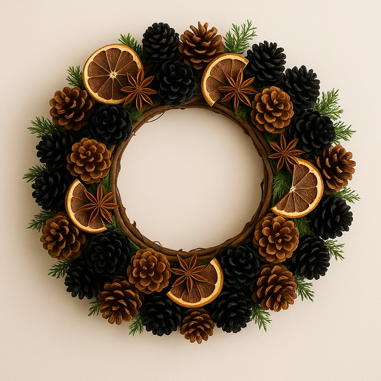 Zestaw 60 szyszek dekoracyjnych brązowych i czarnych – naturalna baza do aranżacji i kompozycji florystycznych