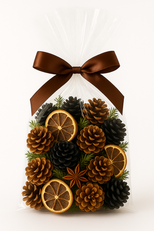 Zestaw dekoracyjny „Leśna elegancja” – naturalne szyszki i suszone dodatki