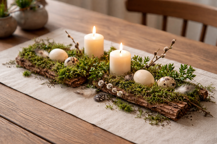 Kora dekoracyjna z mchem 6–8 szt. / 1 litr – kolekcja GrandDeco