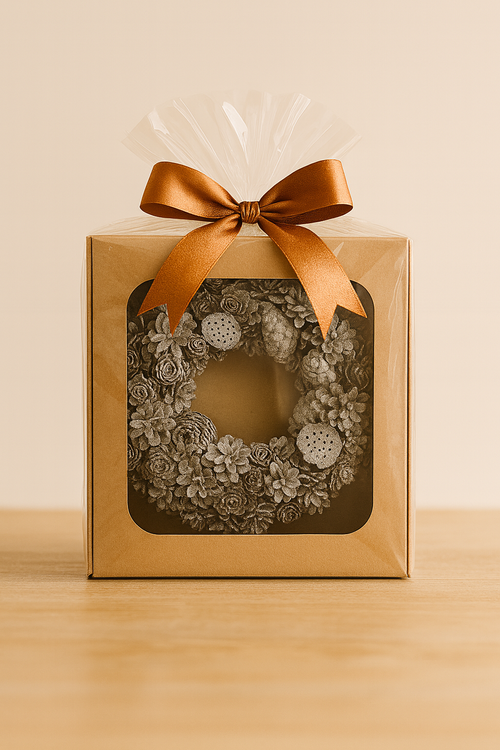 Wianek świąteczny 30 cm z szyszek – kolekcja GrandDeco