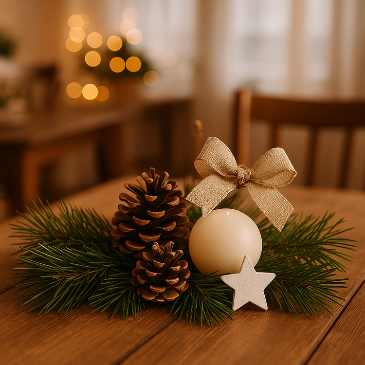 Gałązki sosny naturalne 3 szt. ok. 25 cm – dekoracja świąteczna, stroiki, handmade