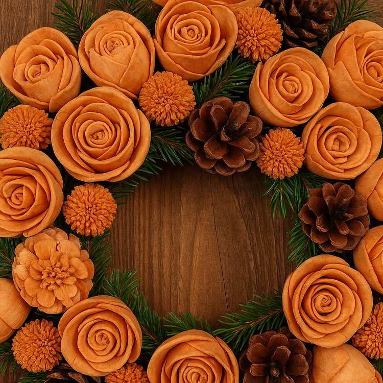 Brzoskwiniowe kwiaty shola – ciepło natury w Twoich dekoracjach 60 szt 2-6 cm