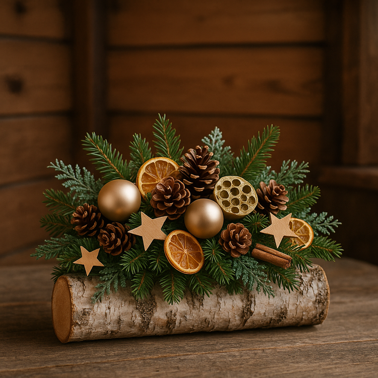 Naturalne gałązki iglaste GrandDeco 20–25 cm – zieleń do dekoracji, stroików, bukietów i wieńców