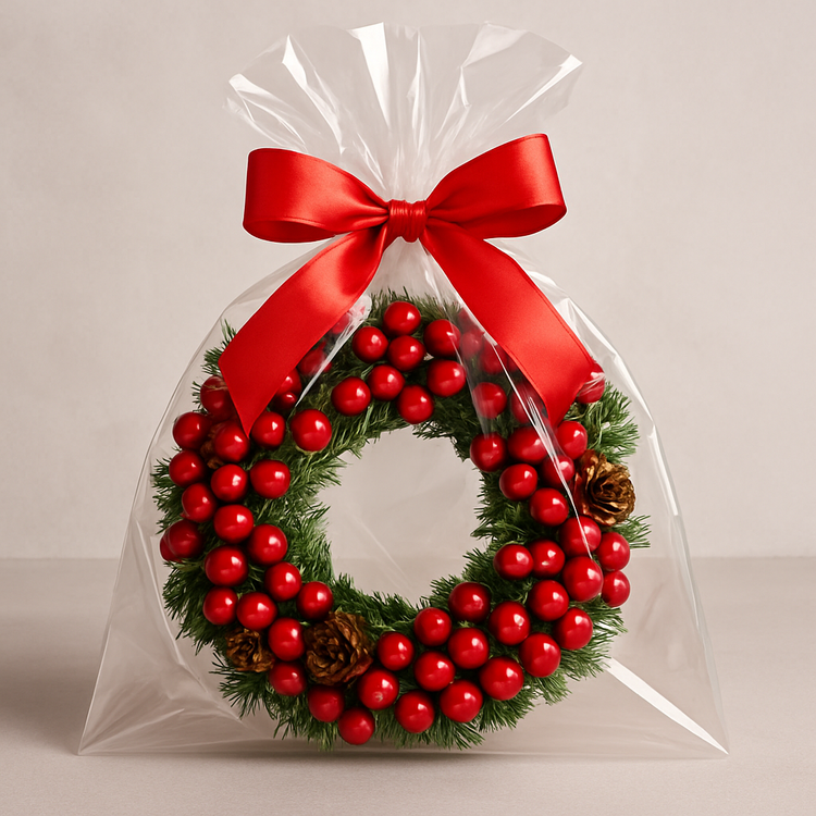 Mix czerwonych dekoracji na drucikach – jagody, kuleczki, dzika róża – zestaw świąteczny do stroików i DIY