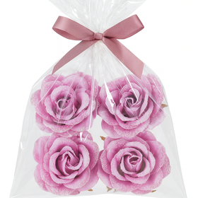 Zimowe róże dekoracyjne 12 cm – 6 sztuk, delikatnie ośnieżone, do stroików i wianków