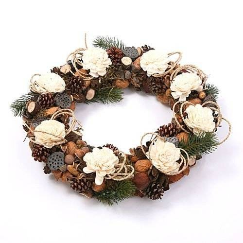 Kwiaty Shola na Drewnianym Piku 20 cm – Zestaw 6 szt. | Kolekcja GrandDeco | Główka 6 cm