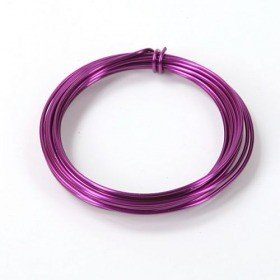 Drut florystyczny aluminiowy ring 5 m - fiolet