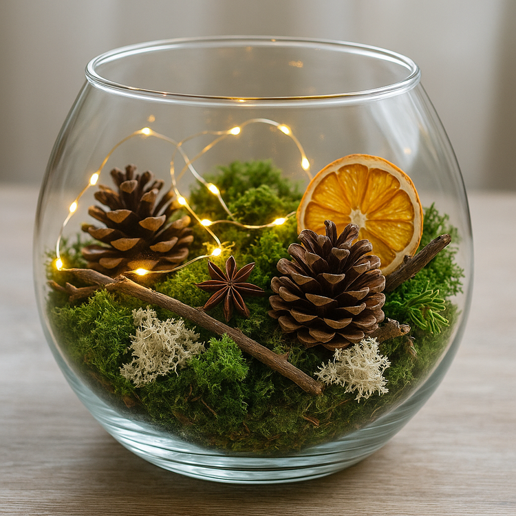 Dekoracja naturalna do naczynia – kolekcja GrandDeco „Leśny urok” (0,5 l)