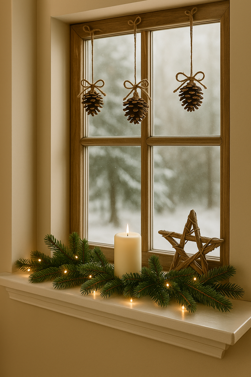  Zawieszki z naturalnych szyszek – 6 szt.