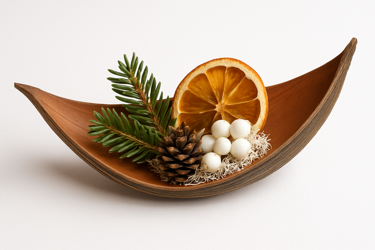 Naturalny Zestaw DIY 3 Łuski Kokosowe 15-20  cm do Aromatycznych Dekoracji