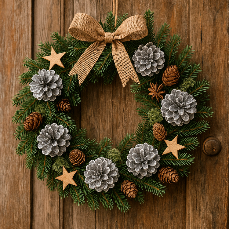 Dekoracyjne szyszki srebrne 12 szt. 3–4 cm | naturalne ozdoby świąteczne do stroików, wieńców, DIY, dekoracje bożonarodzeniowe