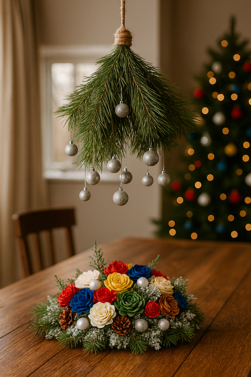 Gałązki sosny naturalne 3 szt. ok. 25 cm – dekoracja świąteczna, stroiki, handmade