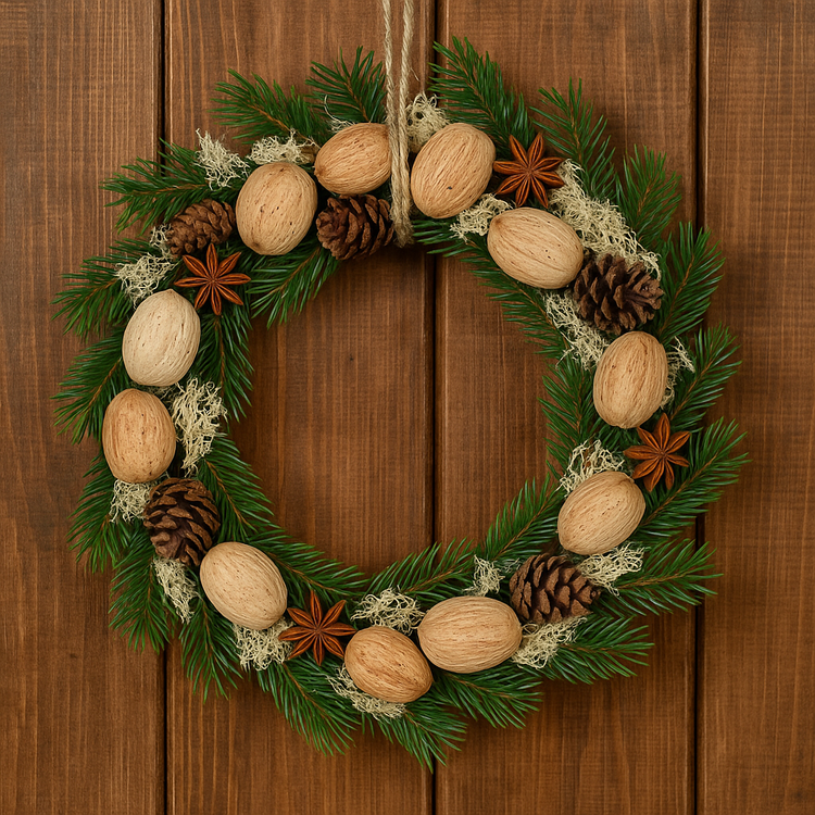 Naturalne orzechy Amra dekoracyjne – zestaw 12 sztuk