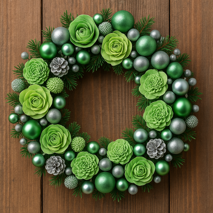 Kwiaty shola jasnozielone 60 szt 2–6 cm do świątecznych stroików i wianków DIY