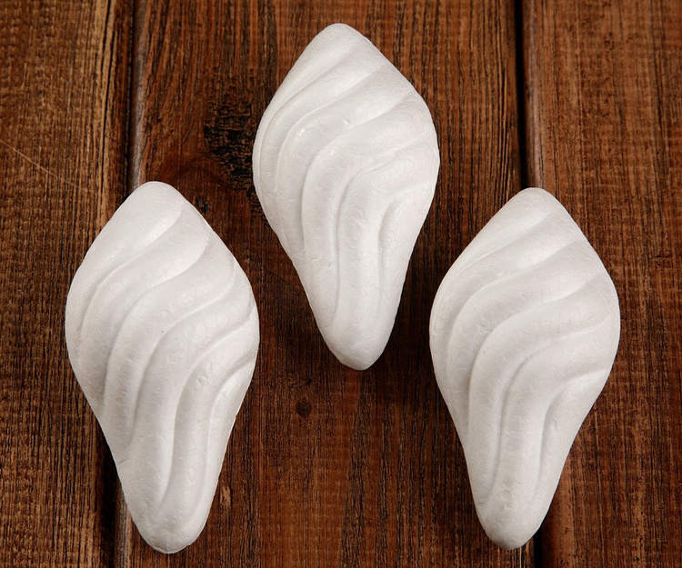 Bombki styropianowe łezki 6 szt/op 8 cm 