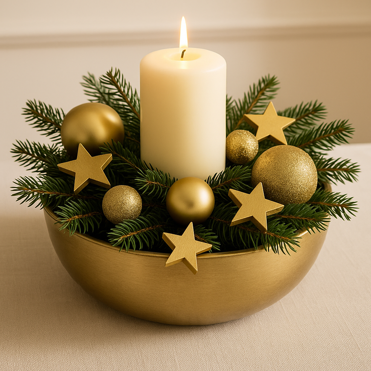 Złote gwiazdki drewniane GrandDeco – eleganckie ozdoby świąteczne
