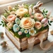 DIY ozdoby kremowożółte róże główki średnica 12 cm 4 szt/op