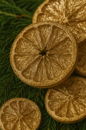 Suszone pomarańcze ZLOTE plastry 12 szt./op.