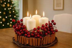 Stroik na Boże Narodzenie 14/25 cm – dekoracja świąteczna na stół – kolekcja GrandDeco