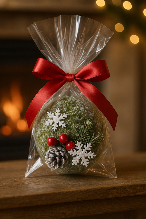 Kula z mchu – zawieszka świąteczna