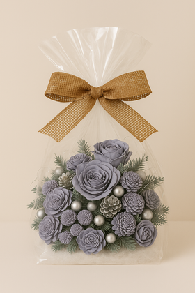 Dekoracja z kwiatów shola do naczynia – kolekcja GrandDeco „Natural Elegance”