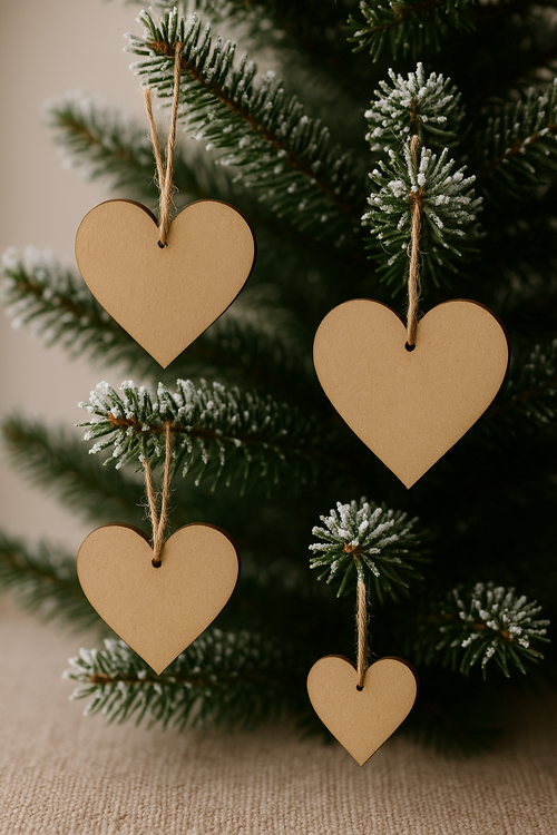 ZAWIESZKI ŚWIĄTECZNE – SERCA 6, 8, 10 cm