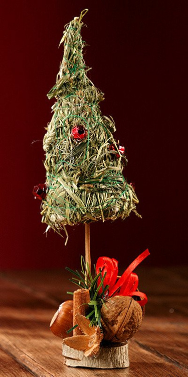  Choinka z pachnącego sianka 18-22 cm – naturalna ozdoba świąteczna GrandDeco, upominek firmowy, eco handmade