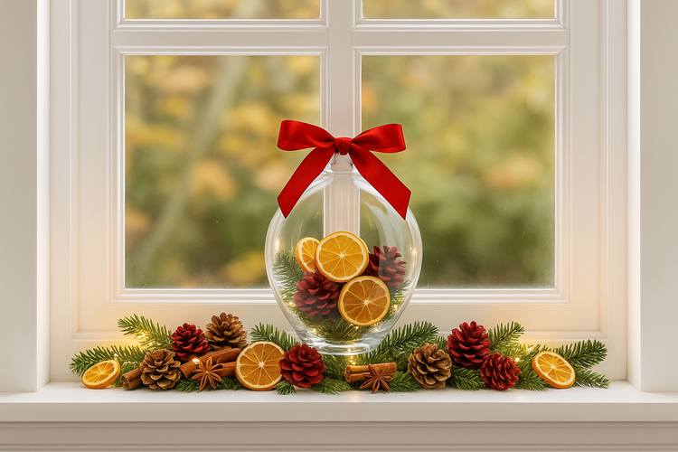 Szyszki dekoracyjne czerwono-naturalne GrandDeco – 60 szt. klasyczne ozdoby do stroików, wianków i świątecznych dekoracji DIY