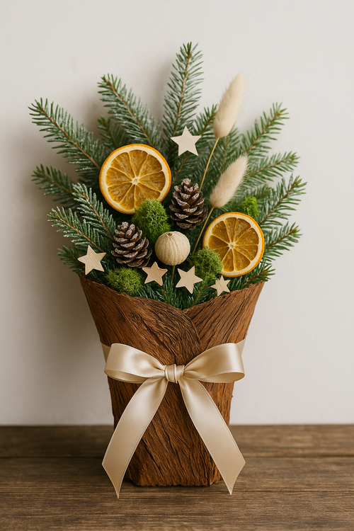 Naturalne płaty kory palmowej do rękodzieła świątecznego – dekoracje DIY, eco handmade, aranżacje bożonarodzeniowe