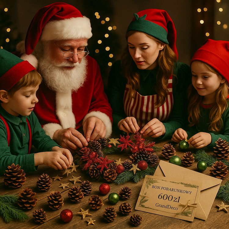 BON PODARUNKOWY GrandDeco – 600 zł – Rustykalna Karta Podarunkowa