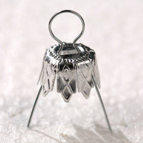 Zawieszki do bombek styropianowych srebrne 20 szt • uchwyty metalowe