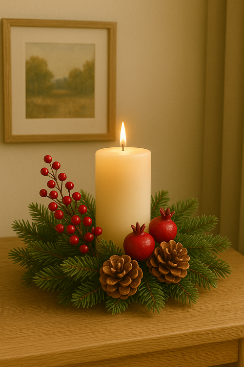 Mix czerwonych dekoracji na drucikach – jagody, kuleczki, dzika róża – zestaw świąteczny do stroików i DIY