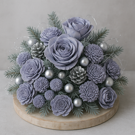 Dekoracja z kwiatów shola do naczynia – kolekcja GrandDeco „Natural Elegance”